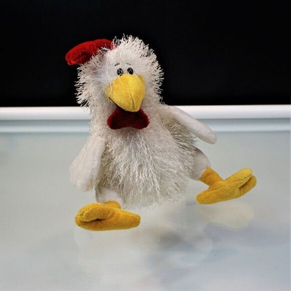 GANZ Webkinz Chicken Plush White Stuffed Animal 9 inch Toy HM205 No Code - Picture 1 of 7